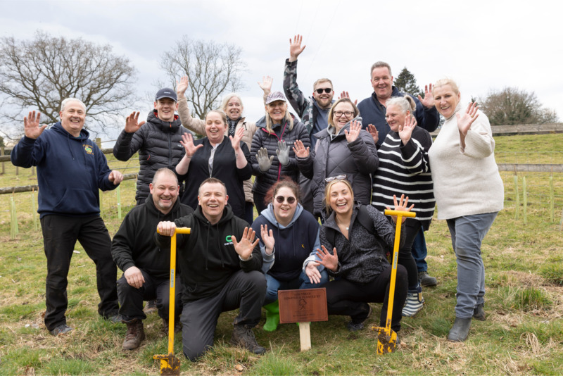 Team members at a Carma tree planting day
